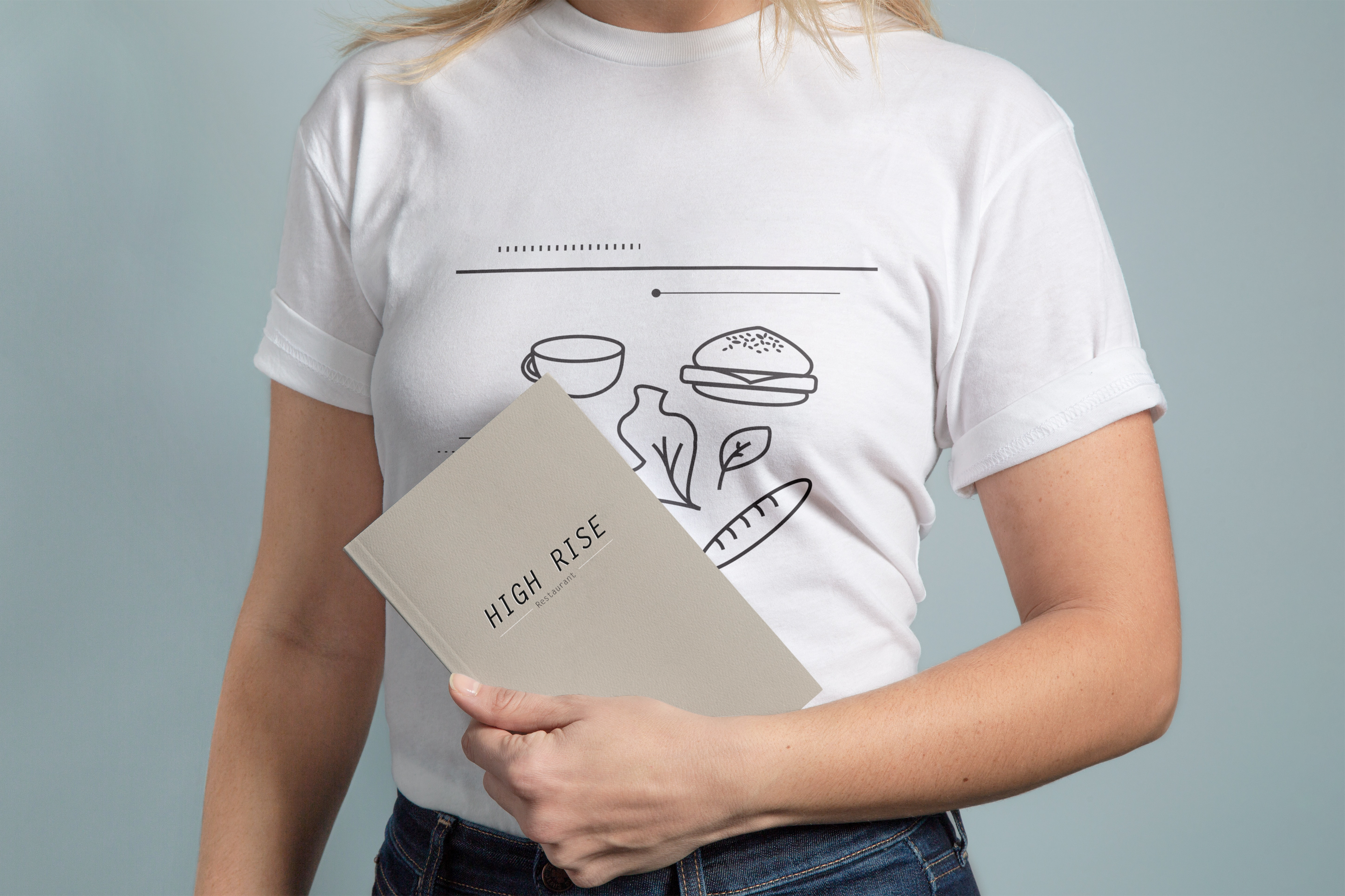 T-Shirt-with-Notebook-Mockup